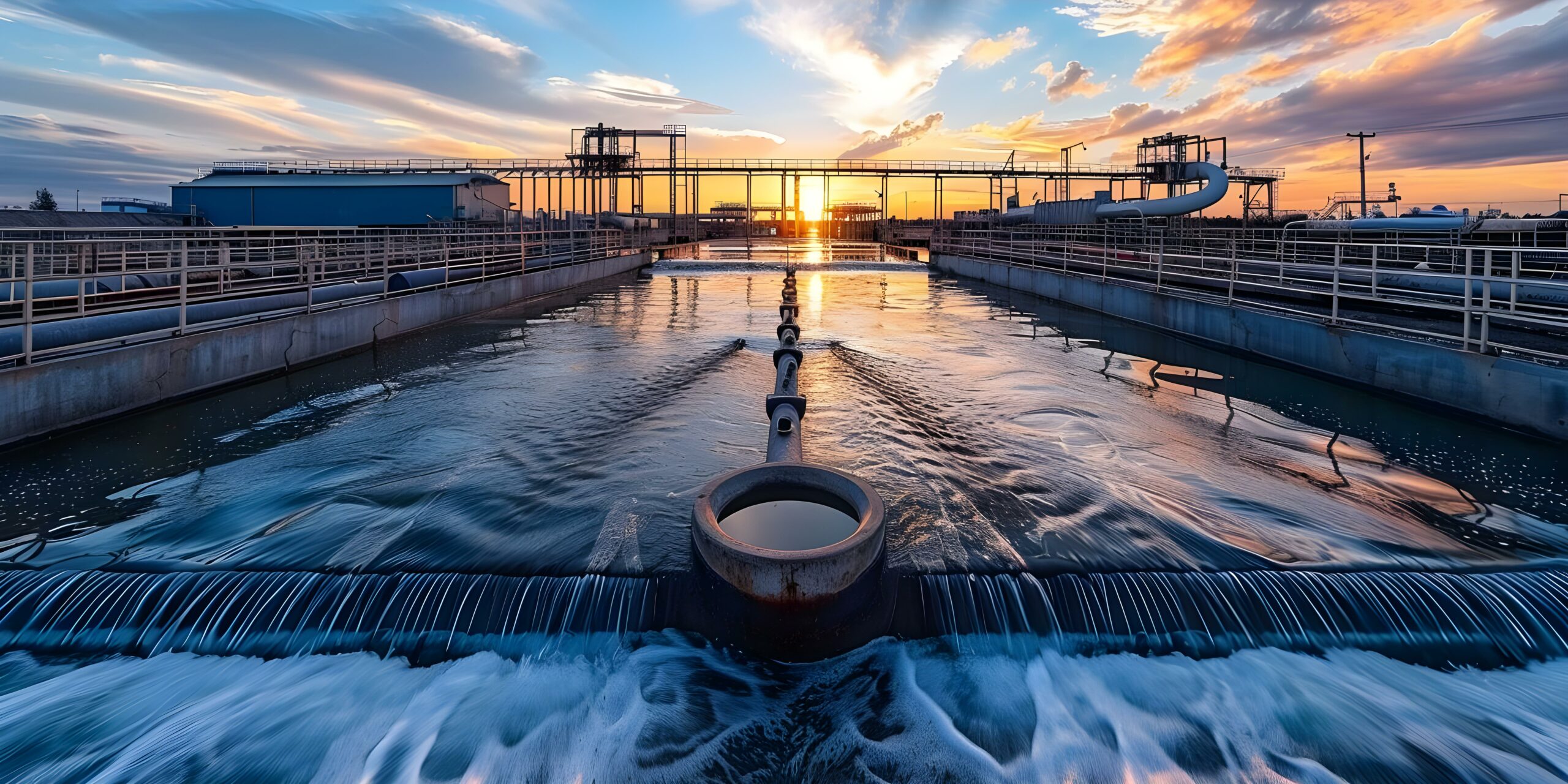 Industrial environment where water is standing up.