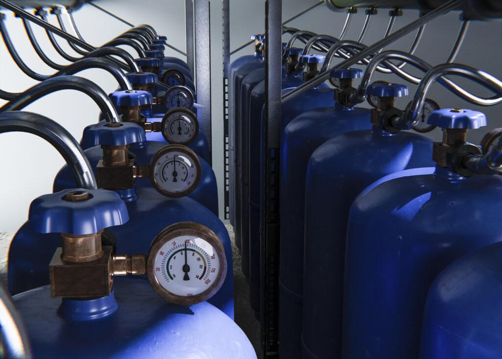 3d rendering gas cylinder