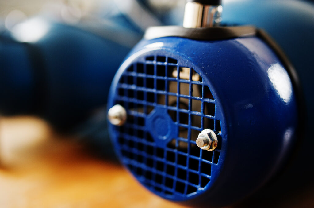 new blue electric motor work